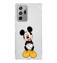 Samsung Galaxy Note 20 Ultra Kamera Korumalı Kapak Mickey Mouse Tasarımlı  Şeffaf Kılıf