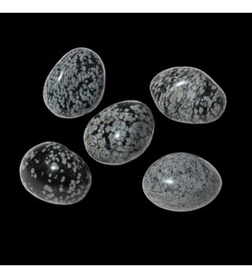 Karlı Obsidyen Doğal Taş Tımbıl El Taşı