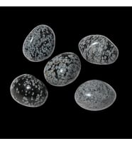 Karlı Obsidyen Doğal Taş Tımbıl El Taşı