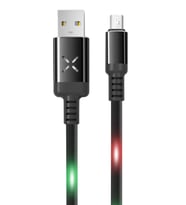 Konfulon DC09 Ses Duyarlı Işıklı Micro USB Kablo 1M 2A - Siyah