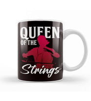 Queen Of Strings Cello Player Cellist Musical Instrument Kupa Bardak Porselen
