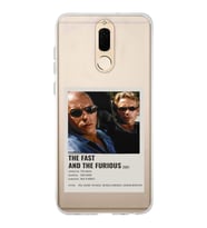 Huawei Mate 10 Lite Uyumlu Hızlı ve Öfkeli Minimalist Poster Desenli Şeffaf Telefon Kılıfı