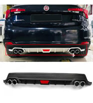 Fiat Egea Hatchback Siyah Difüzör Difizör Yuvarlak Egzoz Görünüm Kulaklı Tip