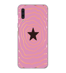 Samsung Galaxy A70 Uyumlu Yıldız Tasarımlı Şeffaf Telefon Kılıfı