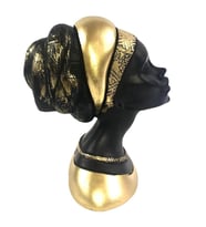 AFRİKALI KADIN FİGÜRÜ BİBLO GOLD (Siyah)