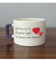 Öyle Biri Var Ki Baskılı Mor Kulplu C Fincan