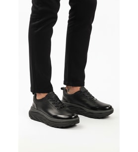 MARCOMEN Kahve Hakiki Deri Bağcıklı Erkek Sneaker 152-22390 M (Siyah)