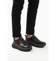 MARCOMEN Kahve Hakiki Deri Bağcıklı Erkek Sneaker 152-22390 M (Siyah)