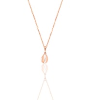 Gümüş rose deniz kabuğu modeli minimal kolye SGTL12385KABUK