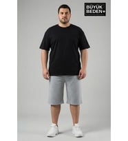 Erkek Büyük Beden Şort 3XL-6XL Rahat Kesim Diz Altı Günlük Şort-SPR26BSR591