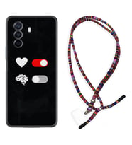 Huawei Nova Y70 Y90 Nova 9 SE  Kılıf Boyun Asklı Rasta Silikon Love Brain 1722