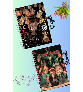 Toilet bound hanako kun defter seti 2 adet A4 boyutu 21*30 çizgili + kareli 60 syf