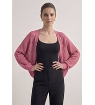 Premium Ajurlu İnce Triko Bolero Hırka