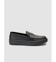 %100 Hakiki Deri Siyah Bantlı Erkek Loafer