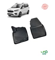 Ford Tourneo Courier 2014+ Havuzlu Oto Paspas Ön İki Parça (Siyah)