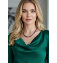 Ametist Kolye 50 CM Amorf Kesim 460-1