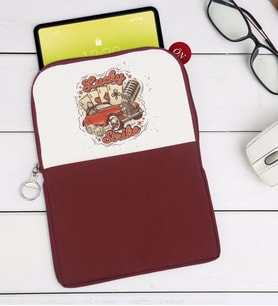 BK Gift Lucky Strike Tasarımlı Taşınabilir Koruyucu Tablet Kılıfı & Organizer Çanta - Bordo-1