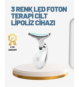 Cilt Yenileyici Şarjlı Güzellik Aleti - Pozitif/negatif İyon, Titreşimli Masaj Ve Kırmızı-mavi-yeşil Işıkla