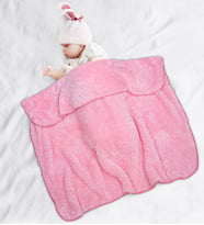 Çoban Dikişli  Bebek Çocuk Battaniyesi (Pembe)