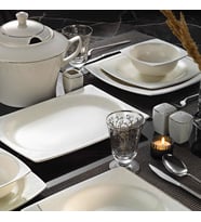 Kütahya Porselen Bone Mare 62 Parça 1079220 Desenli Yemek Takımı