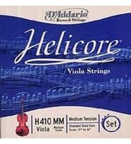 D'Addario H410MM Helicore Viyola Tel Seti (Medium Scale) Orta Boy Viyolalar İçin Optimize Edilmiş Tansiyon Hızlı Akort Tutma ve Dengeli Rezonans