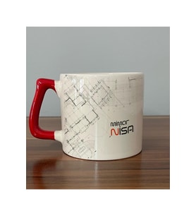 Kişiye Özel Mimar Baskılı Kırmızı Kulplu Prime Kupa - Mimara Hediye Bardak Fincan Mug