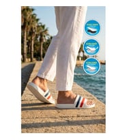Walkway 8000-01 G Beyaz-Lacivert Unisex Terlik