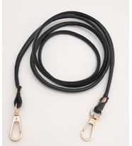 Angel Çanta Aksesuar Siyah Renk 5 mm Suni Deri Spagetti Model Çanta Sapı Light Gold Metal
