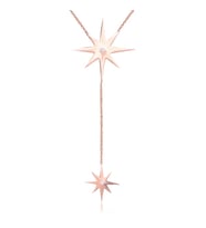 EMILIANO JEWELLERY Zirkon Taşlı Pırlanta Montür Rose Altın Kaplama Kutup Yıldızı Gümüş Kolye