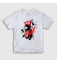 Presmono Unisex Çocuk Beyaz Fly High Voleybol Anime Haikyu T-Shirt 237431tt