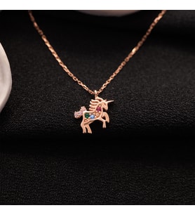 925 Ayar Gümüş Unicorn Kolye