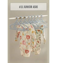 6?lı Bebek Askısı & Bebek Gardırop Askısı Gri Set