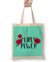 Girl Power Inspiration Positive Girly Quote Artwork 01 Bez Çanta Uzun Saplı