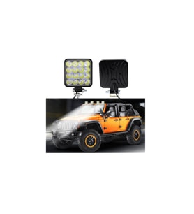 16 Led Kare Off Road Iş Makinası Çalışma Lambası Sis Farı