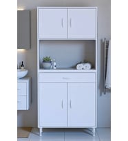 Eliusta Artex  80 cm Yüksek Organizasyonlu Boy Dolabı 80x173x32,5 cm Beyaz Banyo/Mutfak Dolabı