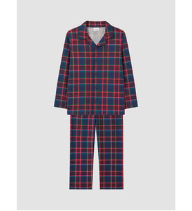 LCW Kids Lacivert Ekose Erkek Çocuk Pijama Takımı