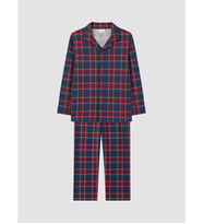 LCW Kids Lacivert Ekose Erkek Çocuk Pijama Takımı