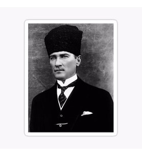 Atatürk Sticker 18 CM Atamız Araba Yapıştırması