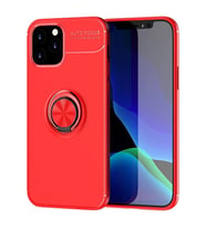 Apple İphone 12 Kılıf Range Yüzüklü Silikon - Kırmızı