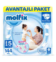 Molfix Bebek Bezi 5 Beden Junior Avantajlı Paket 144 Adet
