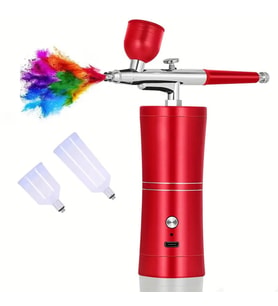Boya Tabancası Kendinden Kompresörlü Şarjlı Airbrush Tırnak Pasta Model Saç Araba Boyama 0.3mm