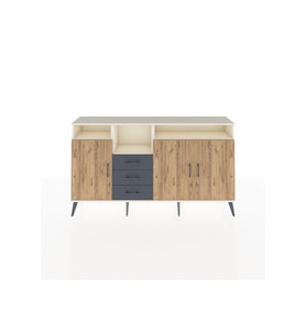 Arges Konsol 5 Raflı 3 Çekmeceli 3 Kapaklı 176x30x99 Aytaşı-Çam/Antrasit
