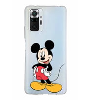 Xiaomi Redmi Note 10 Pro Uyumlu Kapak Mickey Mouse Tasarımlı Şeffaf Silikon Kılıf