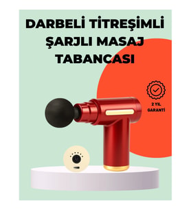 4 Başlıklı Şarjlı Masaj Tabancası – 6 Kademeli Titreşim Ayarı