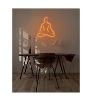 Yoga Yapan İnsan Figürlü Neon Tabela