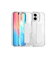 iPhone 16 Kılıf Alfa Magsafe Standlı Kapak - Şeffaf