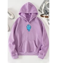 Unisex Su Avatar Baskılı Sweatshirt (Lila)