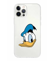 Apple iPhone 12 Pro Uyumlu Kapak Donald Duck Tasarımlı Şeffaf Silikon Kılıf