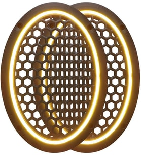 Neon Işıklı (6x9) İnç Kaliteli Plastik Hoparlör Ve Midrange Kapağı - 2 Adet - Sarı