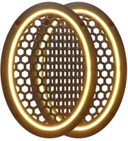 Neon Işıklı (6x9) İnç Kaliteli Plastik Hoparlör Ve Midrange Kapağı - 2 Adet - Sarı